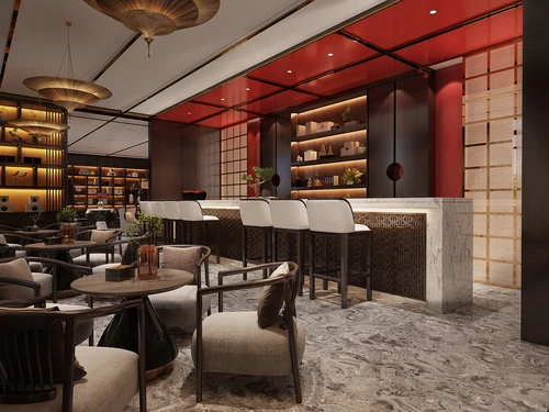 新中式酒店餐厅区