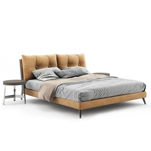 MINOTTI 现代布艺双人床