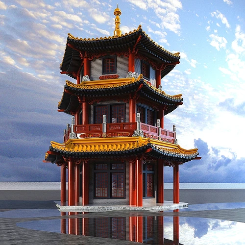 中式风格塔楼