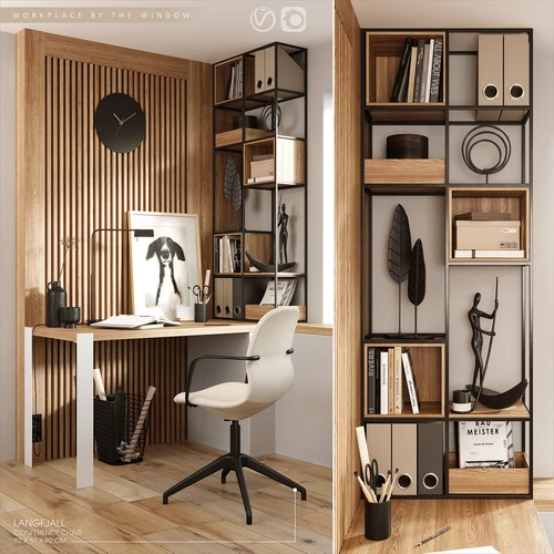 IKEA 现代实木办公桌书桌
