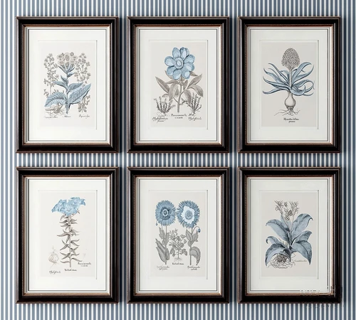 美式植物装饰画3d模型
