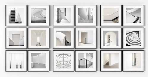 现代建筑装饰画3d模型