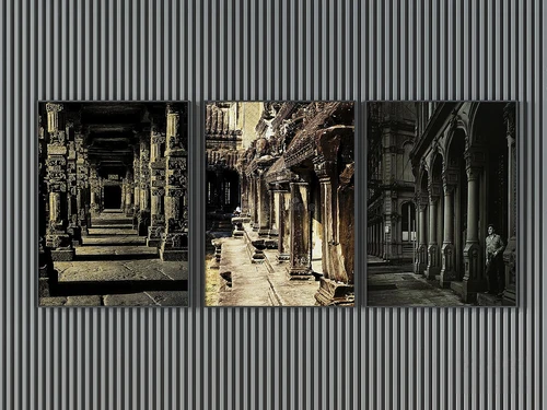 欧式旧建筑装饰画挂画3d模型