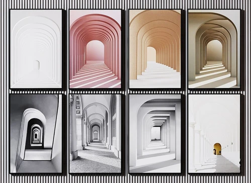现代建筑装饰画3d模型