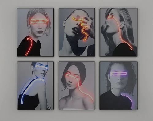 现代人物装饰画3d模型