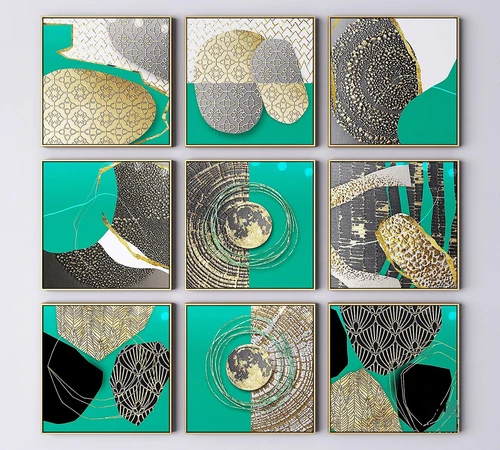 现代抽象装饰画3d模型
