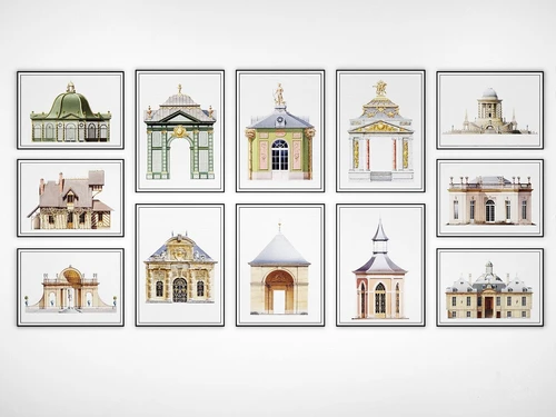 简欧建筑装饰画3d模型
