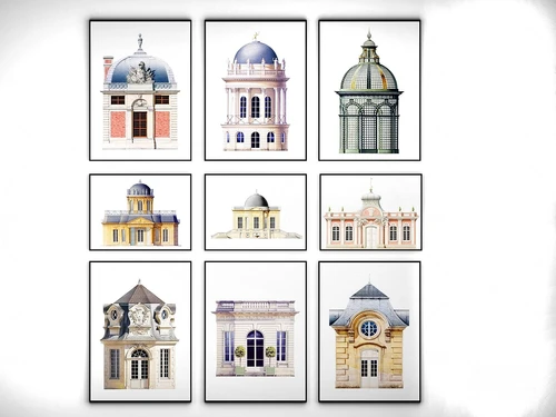 简欧建筑挂画3d模型