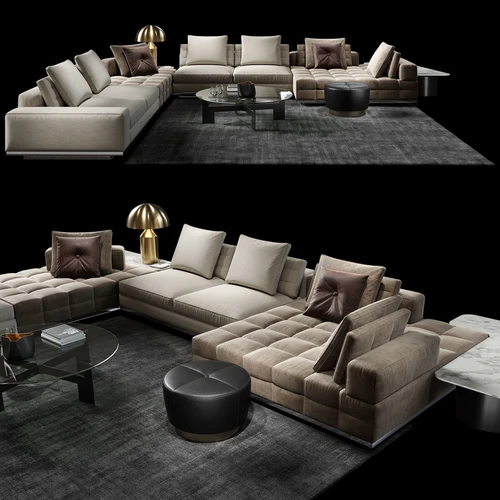 Minotti 现代沙发茶几组合