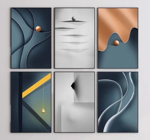 现代艺术装饰画3d模型