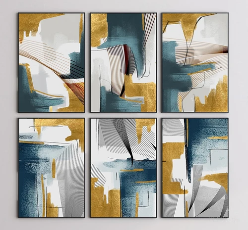 现代抽象装饰画3d模型