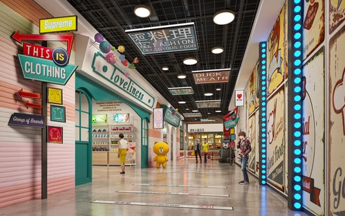 美食街过道
