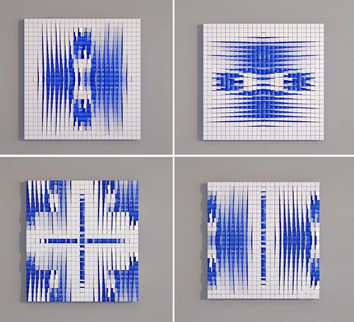 现代立体装饰画3d模型