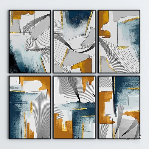 北欧抽象装饰画3d模型