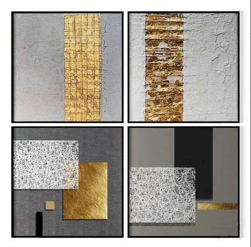 现代金箔装饰画挂画3d模型