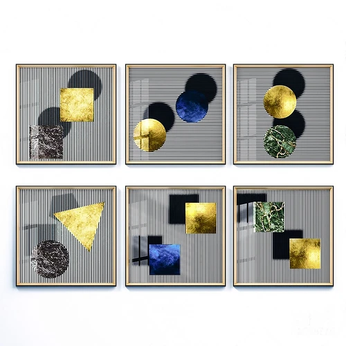 现代金边装饰画3d模型