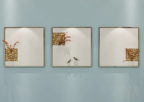 新中式立体装饰画3d模型