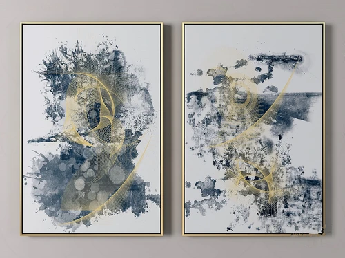 现代抽象装饰画3d模型