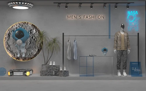 现代服装店橱窗
