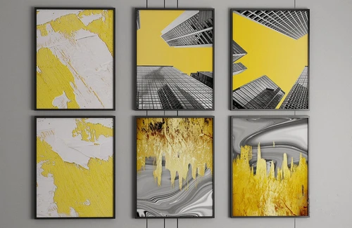 现代商业建筑装饰画3d模型