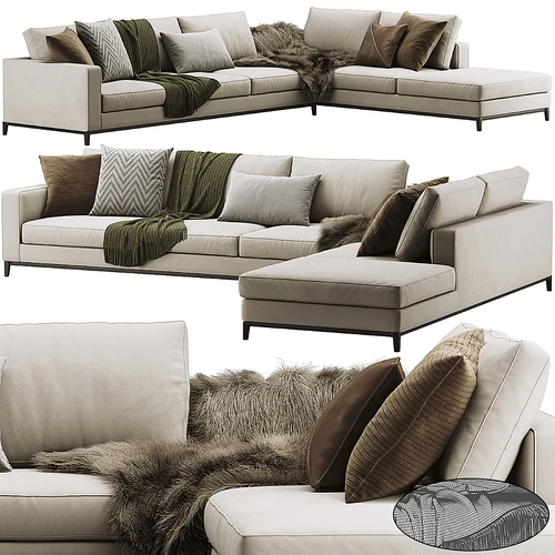 Minotti 现代转角多人沙发