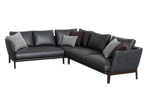 Molteni 现代皮革转角沙发