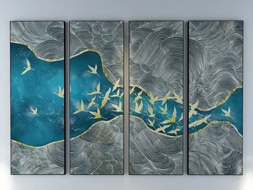 现代装饰挂画3d模型