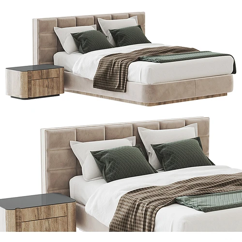Minotti 现代双人床