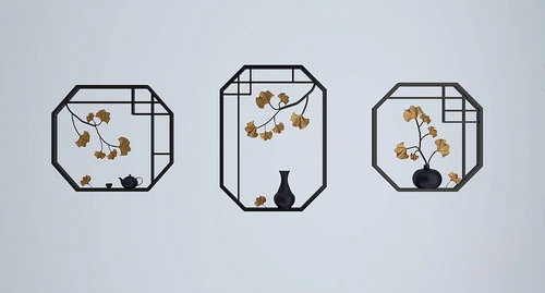 新中式挂画装饰画3d模型