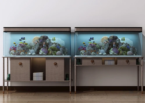 新中式鱼缸水族组合