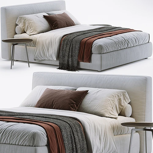 Minotti 现代双人床