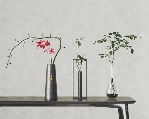 现代花瓶水生植物