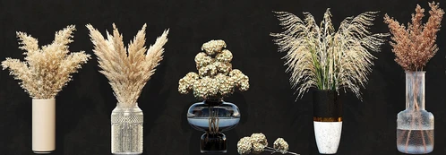 现代干花花瓶插花