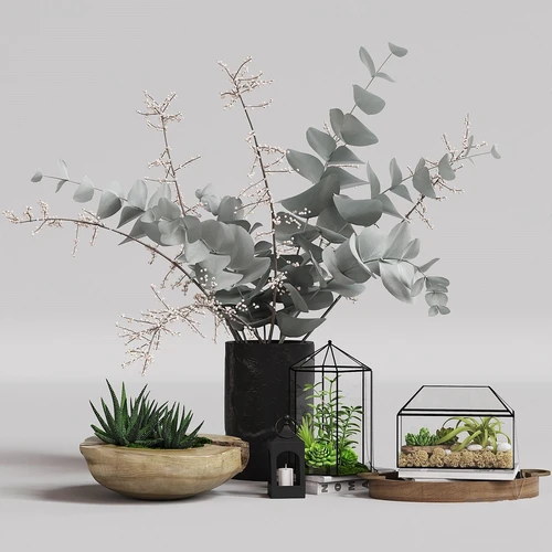 现代花瓶花卉盆栽