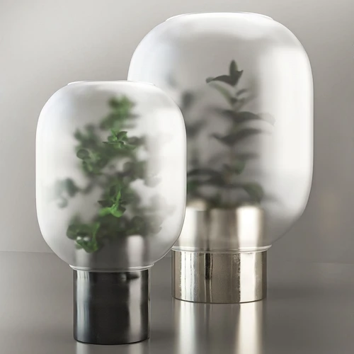 现代水培植物摆件