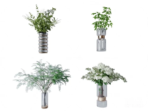 现代花瓶花卉