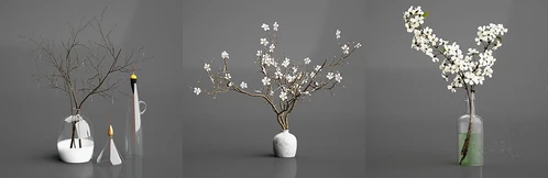 现代花瓶花卉
