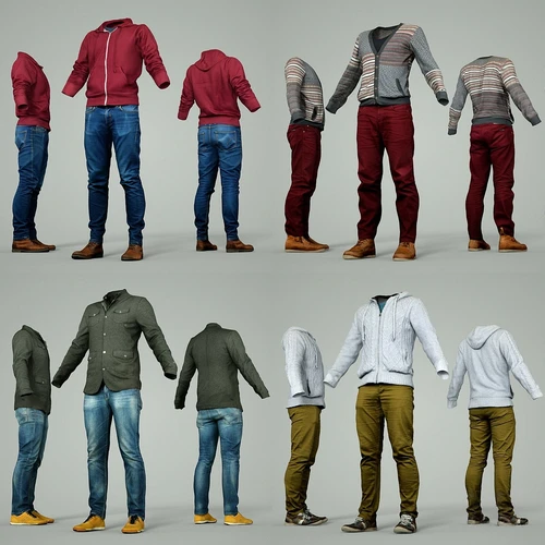 现代男士服装组合