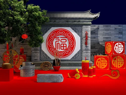 中式新春民俗美陈