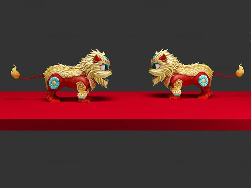 中式狮子摆件