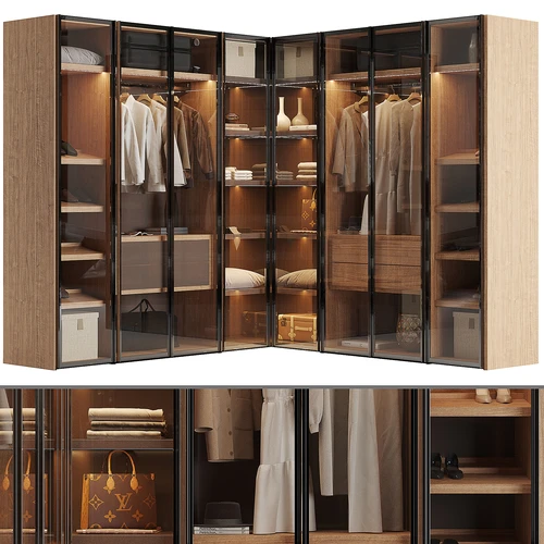 Minotti 现代衣柜箱包服饰鞋帽组合