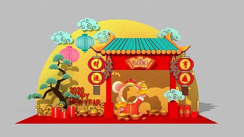 新中式新年装饰美陈