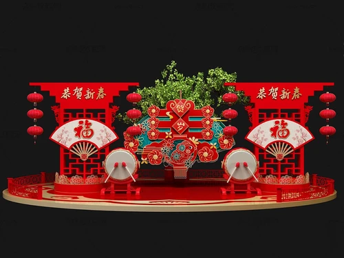 新中式新年装饰品摆件
