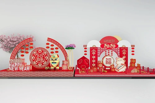 新中式新年喜庆装饰品摆件