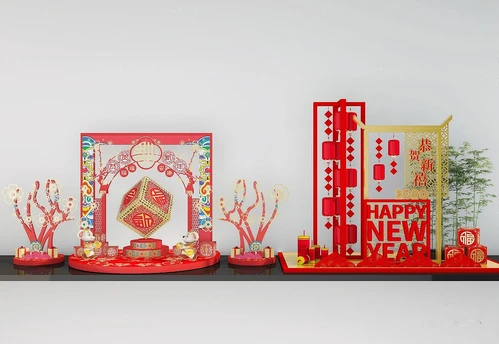 新中式新年装饰品摆件