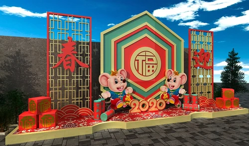 新中式新年装饰摆件