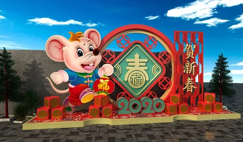 新中式新年装饰摆件