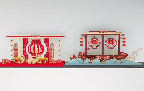 新中式新年装饰品摆件