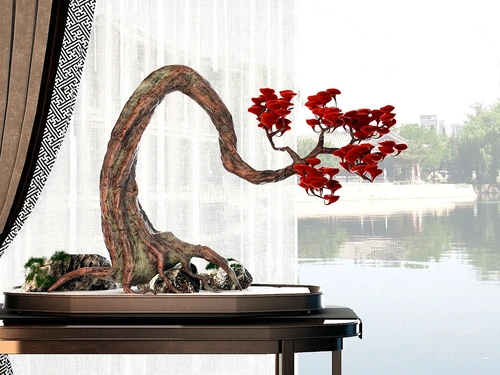 新中式仿真盆景摆件