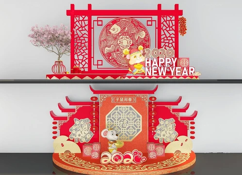 新中式新年装饰品摆件